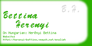 bettina herenyi business card