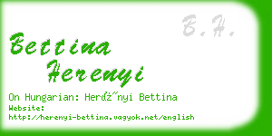 bettina herenyi business card